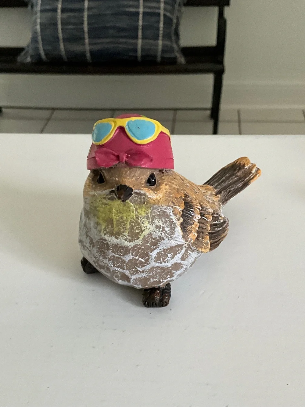 Decorative Bird Figurines with Colorful Hats - Set of 2 NWT